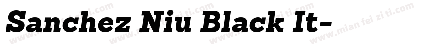 Sanchez Niu Black It字体转换